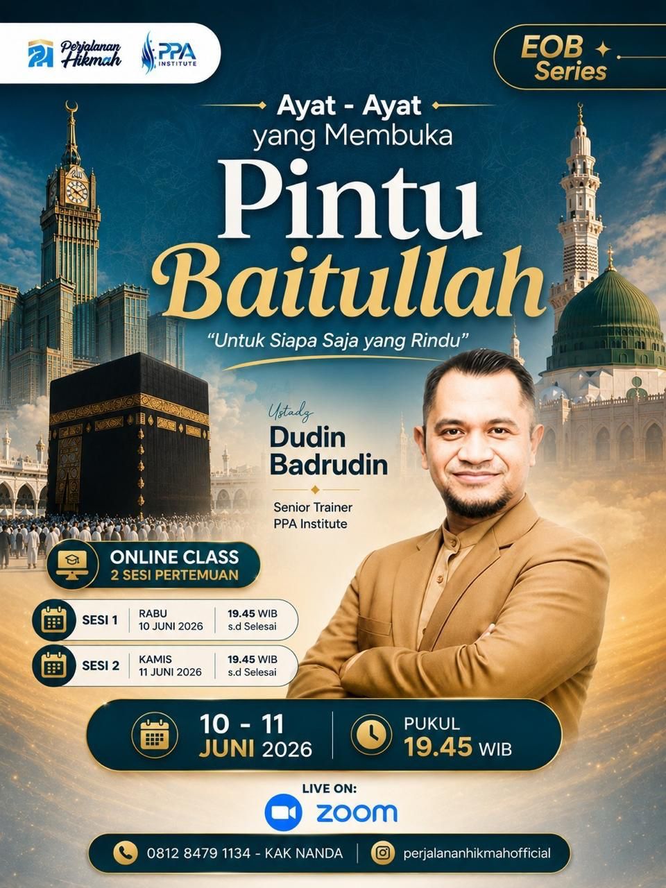 Flyer Kelas Ayat-Ayat yang Membuka Pintu Baitullah